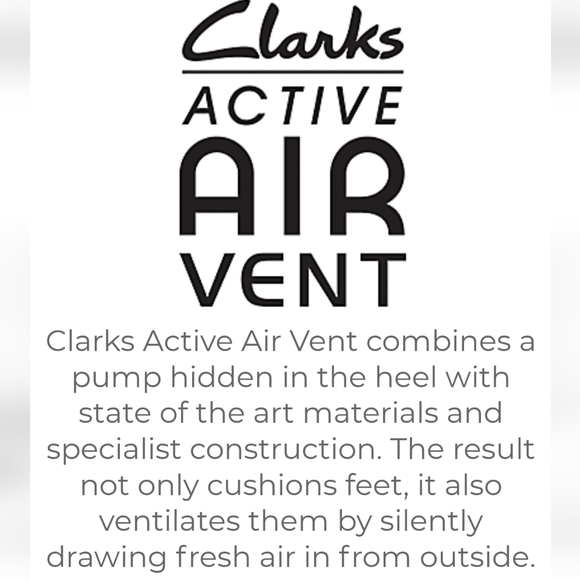 Clarks Active Air Black Leather Heeled Loafers 8M - Picture 6 of 6